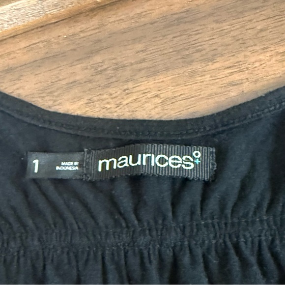 Maurices Black Silver Sequin Tank Top 1X Party Sparkle Sleeveless Blouse - Picture 5 of 8